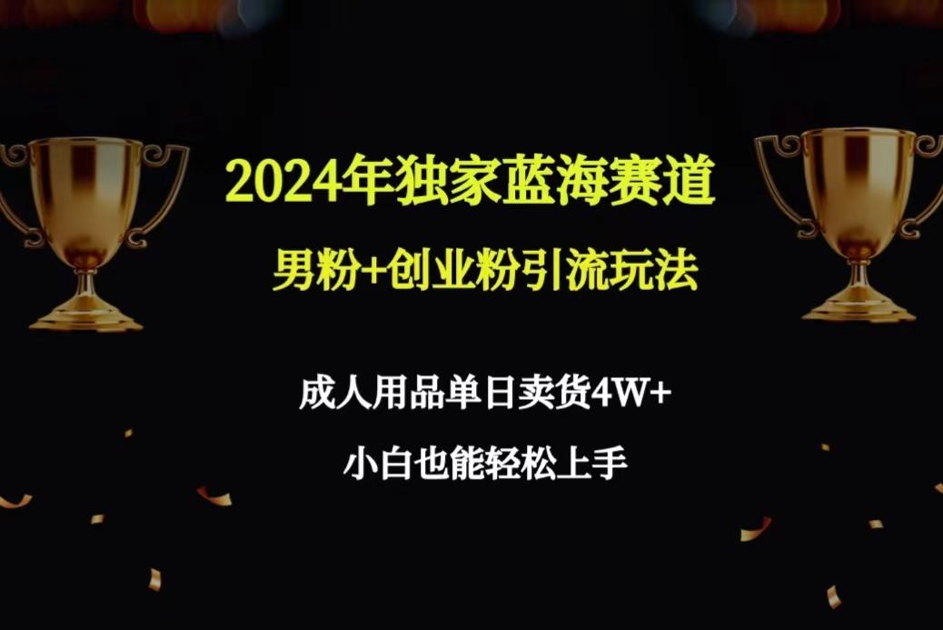 2024年独家蓝海赛道男粉+创业粉引流玩法，成人用品单日卖货4W+保姆教程-威云科技 余香的脑洞